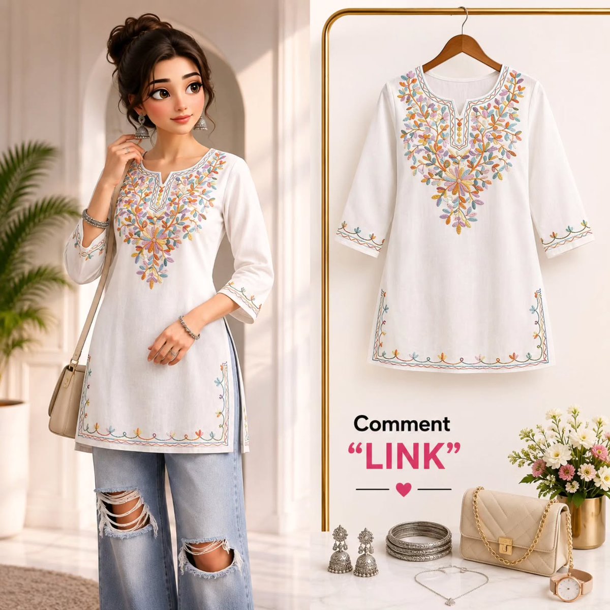 dezandrew's tweet photo. Itni pretty kurti itne low price mein? Girls ke liye trending ethnic wear, budget fashion ka perfect pick. https://t.co/lXofjIeSD2