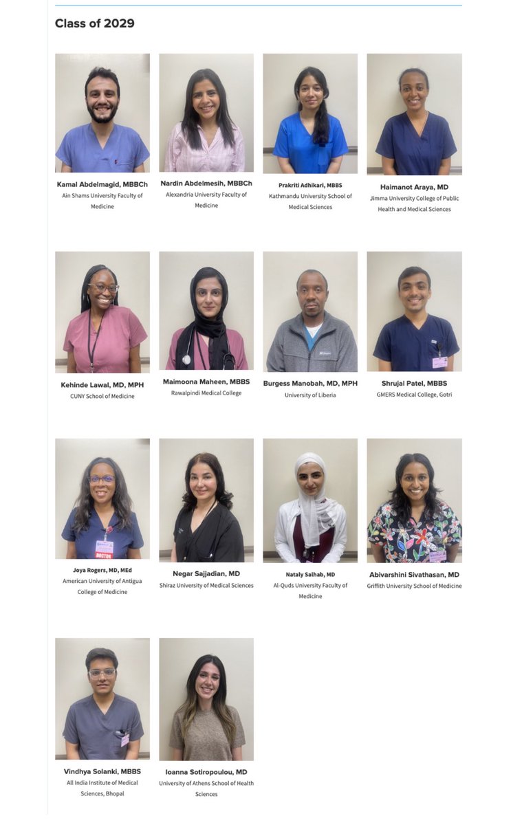 PlumbNick's tweet photo. “It’s Alabama - It’s rural, of course they have to rely on foreign medical graduates.”

Cool, here’s non-rural BronxCare Pediatrics in New York City.

Class of 2027: 15/15 attended foreign medical schools
Class of 2028: 15/15
Class of 2029: 13/14

43 of 44. 97.7%. https://t.co/FPGnlgC7nL