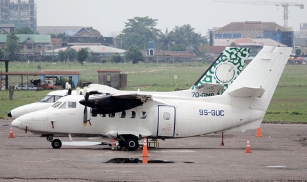 santuan101's tweet photo. Both TRACEP L-410UVPs in this picture crashed this year within 3 months apart 24.07 / 7Q-GMR crashed, resulting in 1/3 fatalities and 25.09 / 9S-GUC crashed resulting in 13 or 16 fatalities with no survivors #Congo #accident #Plane #Crash https://t.co/imODbksrnL
