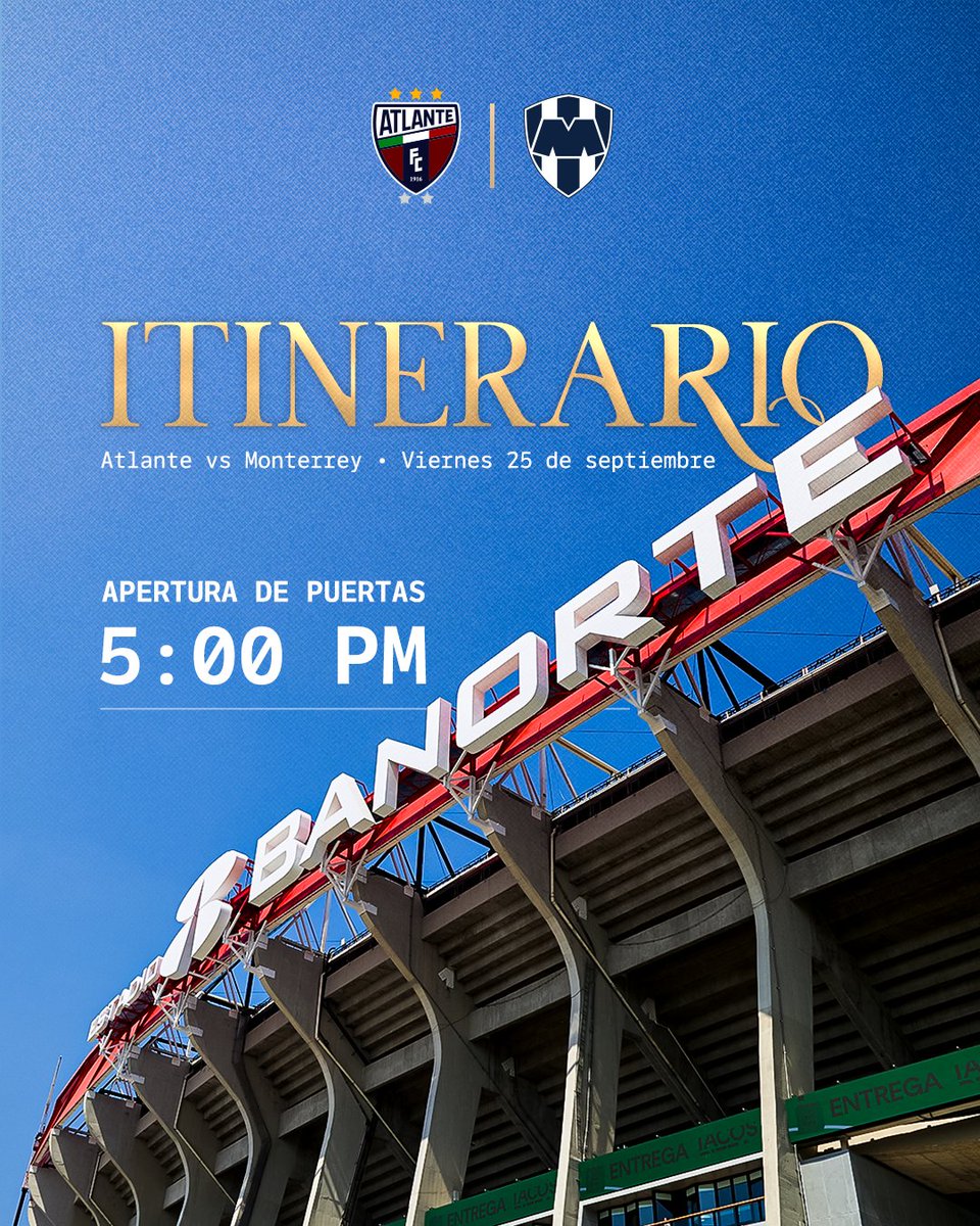 Atlante's tweet photo. Más que un partido, es toda una experiencia. Llevamos nuestros partidos en el @EstadioBanorte a otro nivel.

#LesGusteONoLesGuste 
#LesPrometimosVolver https://t.co/1PjIOGrOJK