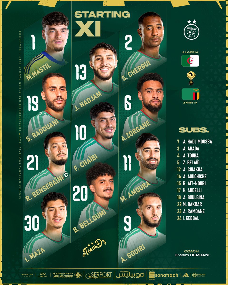 NEWSSPL_'s tweet photo. 🚨 عاجل :

قائمة الجزائر الاحتياطية أمام زامبيا تشهد تواجد 🇩🇿 :

عادل بولبينة - الدرعية 🇸🇦
زين الدين بلعبيد - التعاون 🇸🇦 https://t.co/z5tYWNxdWF