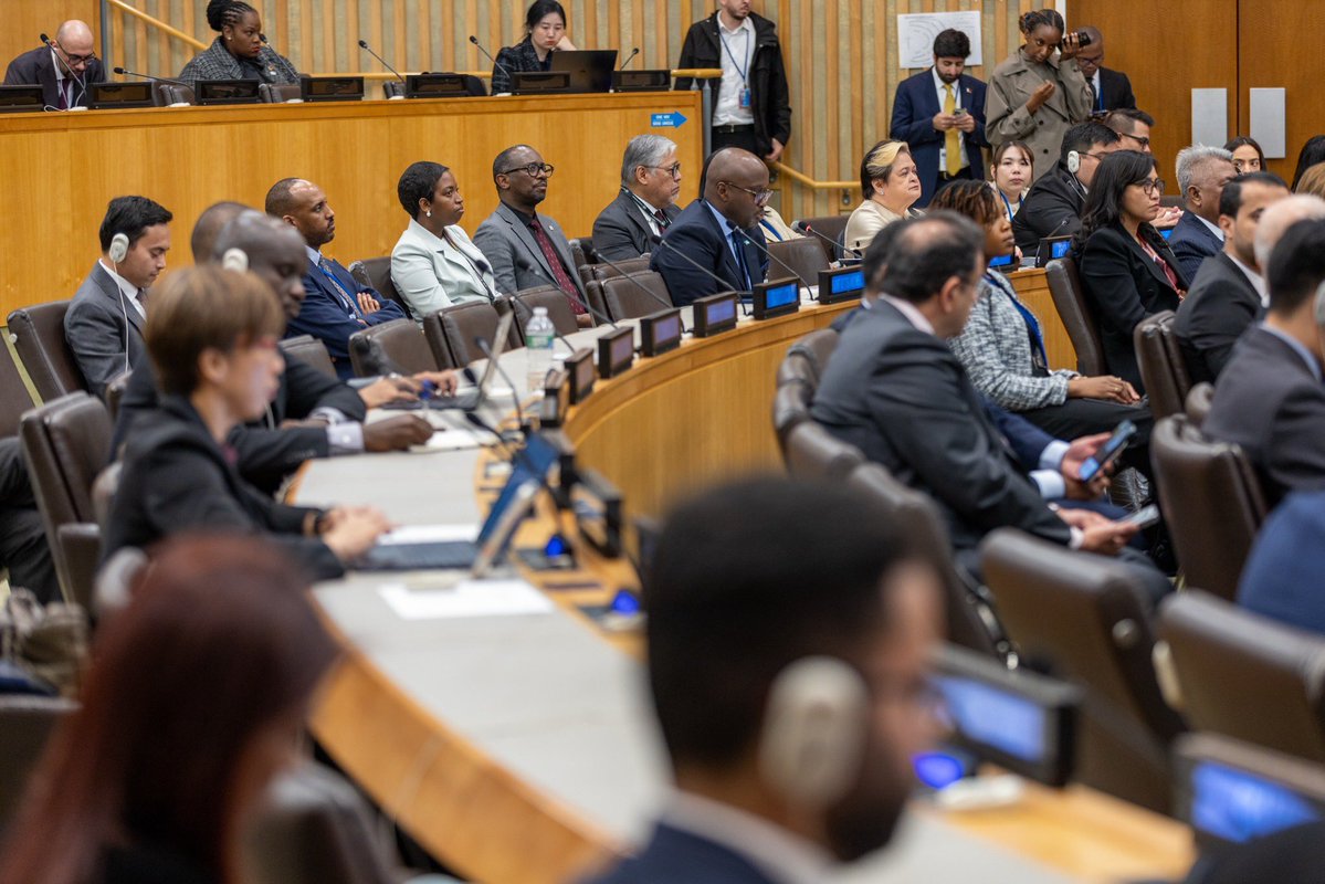 RwandaMFA's tweet photo. This morning, Minister @onduhungirehe attended the 50th G77 Annual Meeting of Ministers for Foreign Affairs, held under the theme “The Global South and the Future of Multilateralism.”

In his address, he reaffirmed Rwanda’s commitment, as Rwanda assumes the G77 Chairmanship, to working collectively with all members to strengthen the Group’s unity, advance the shared priorities and interests of developing countries, and uphold the principles of the UN Charter through greater coordination and transparency.