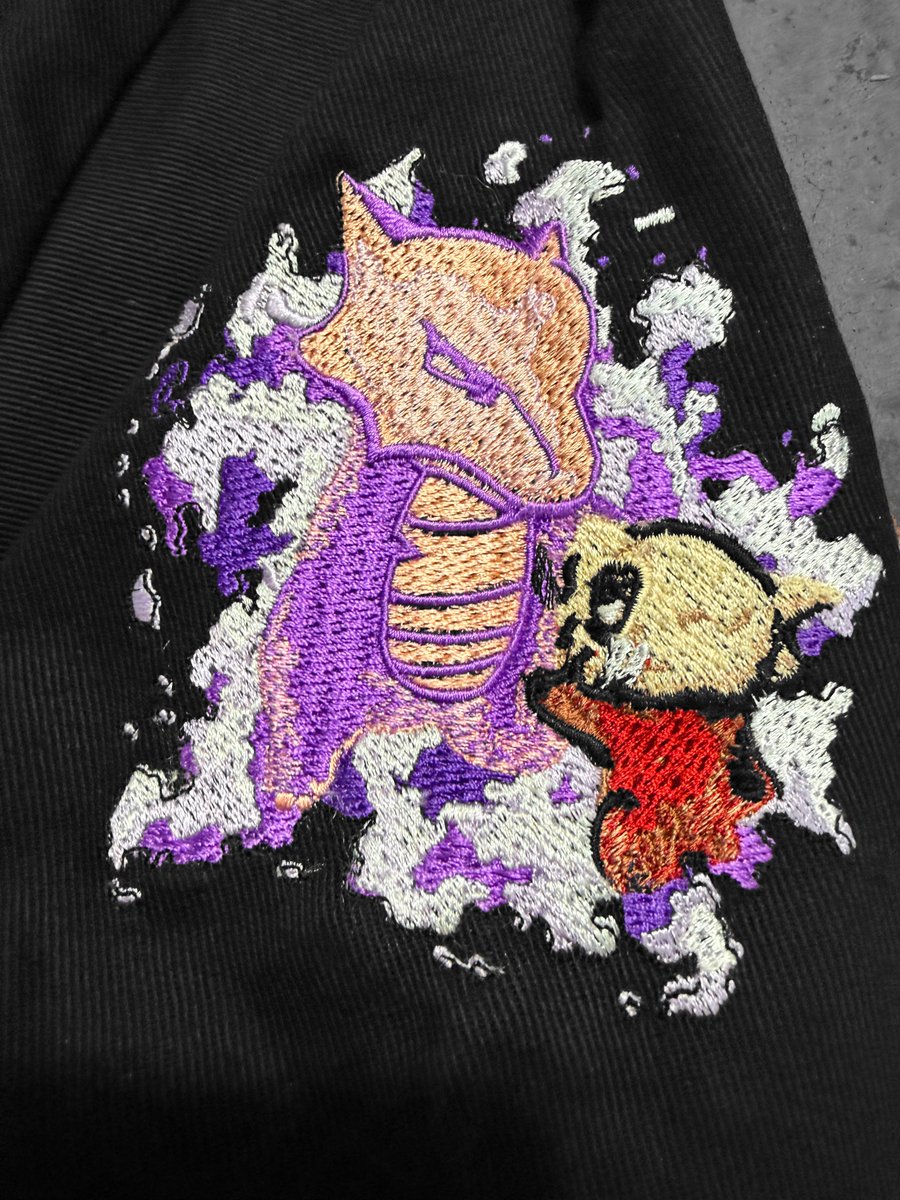 ModernNotoriety's tweet photo. Dbruze "Creatures of Darkness" Pokémon Racing Jacket 😈 https://t.co/znvADQqjX8