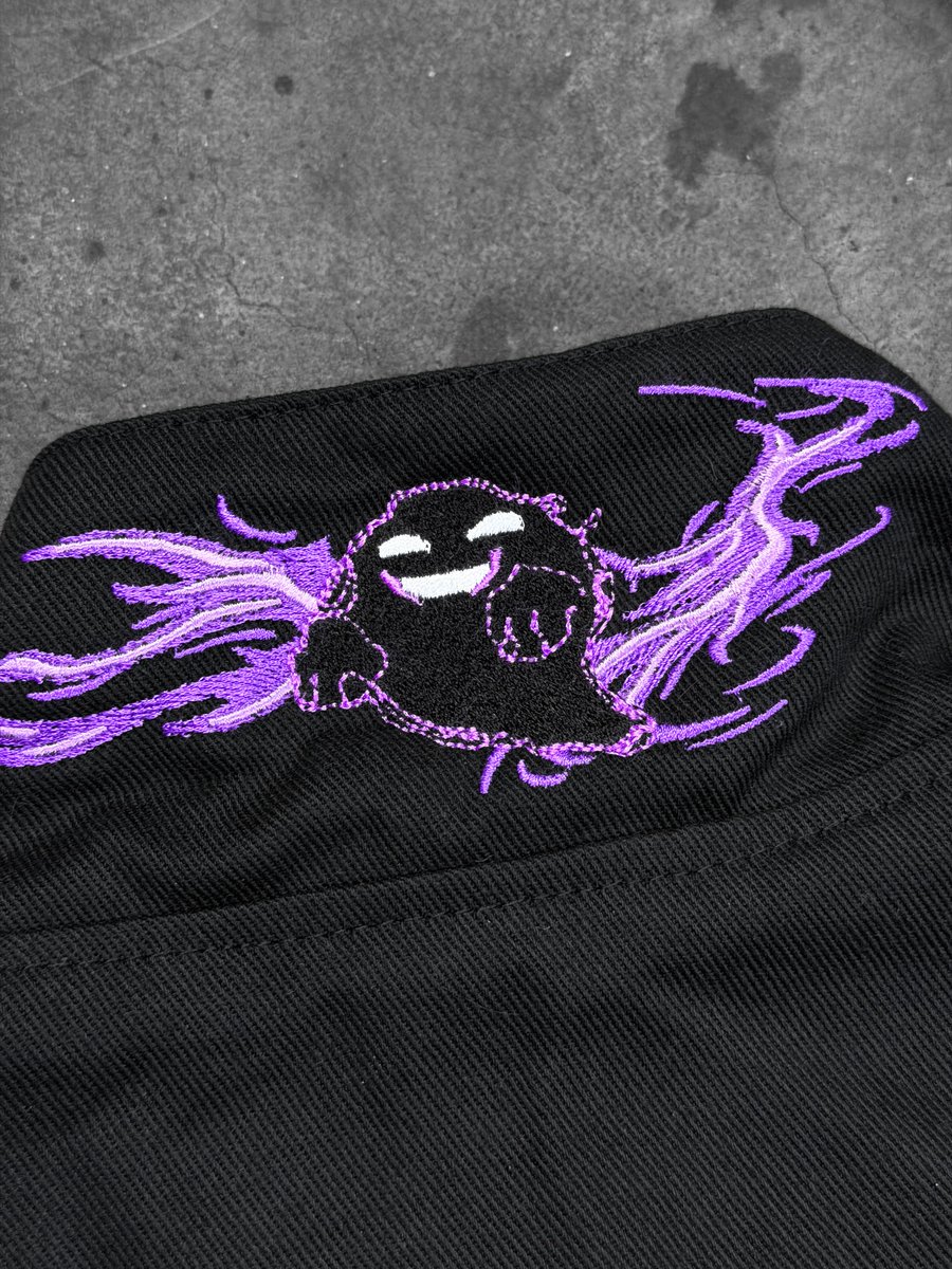 ModernNotoriety's tweet photo. Dbruze "Creatures of Darkness" Pokémon Racing Jacket 😈 https://t.co/znvADQqjX8