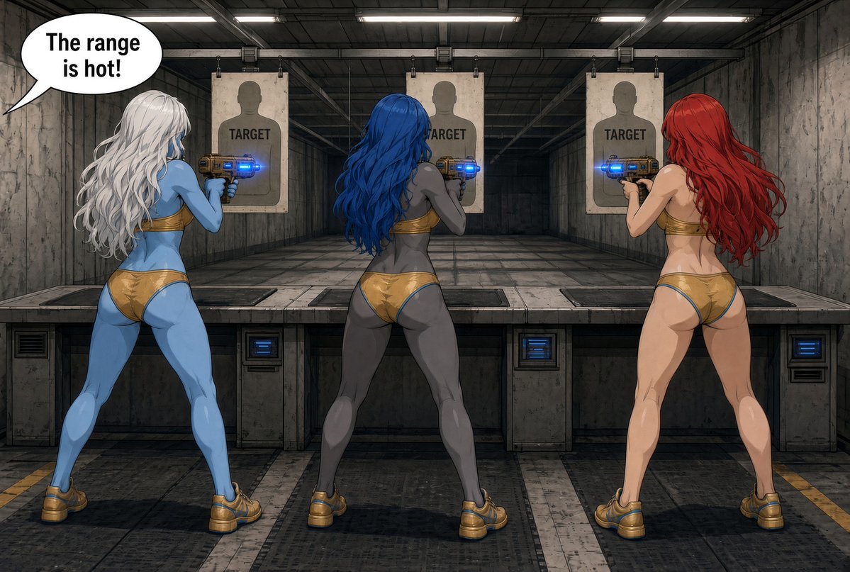 GoldenLegion_1's tweet photo. (Creators Note: Due to draconian changes to Grok Imagine's 4.7 moderation a shift in art style was required.)  

E3.  In this episode we see the ladies of Squad 1 recovering from their last mission. Vesh gets a much needed shower and they are put on a very delicate assignment! https://t.co/ozk81qbNDH