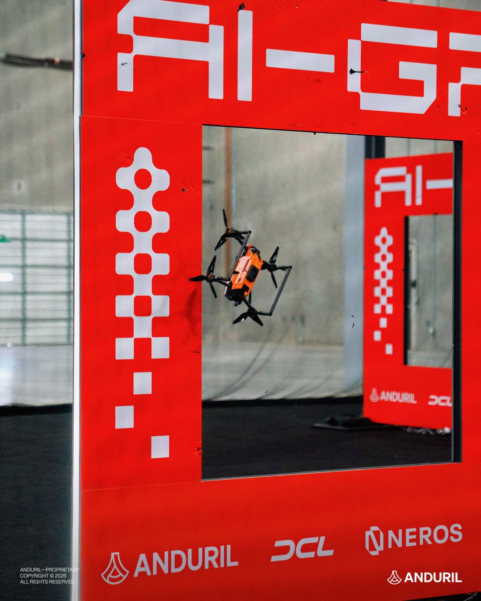anduriltech's tweet photo. The AI Grand Prix takes flight with $500k and a job at Anduril on the line.

This week, we hosted the Physical Qualifier at Anduril HQ with competitors from 8 countries testing their code live under pressure. 

USA 🇺🇸, Japan 🇯🇵, South Korea 🇰🇷, Taiwan 🇹🇼, the Netherlands 🇳🇱, Estonia 🇪🇪, Kazakhstan 🇰🇿, and China 🇨🇳. The event doubled as a recruiting event for eligible global talent. 

Over 3,000 teams registered. 10 teams remain. Find out who wins on Dec 11th. The first-ever AI–GP takes place at Arsenal-1 in Ohio.