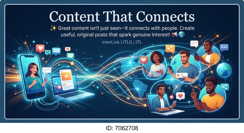 jacquesangaeu's tweet photo. Content That Connects 🤝
✨ Great content isn’t just seen—it connects with people.
Create useful, original posts that spark genuine interest! 📢🌍
#InterLink #ITLG #ITL https://t.co/GEb6g4BOtk