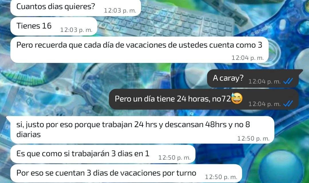 cositamosha_fan's tweet photo. Disculpen mi ignorancia, tengo entendido que los días de vacaciones son días completos no? https://t.co/aruIyEOUx1