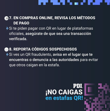PDI_LosRios's tweet photo. ⚠️ ¡Cuidado con los códigos QR falsos!

Revisa siempre el enlace antes de hacer click.
Al escanearlos, te pueden llevar a sitios falsos para robar tus datos o dinero.
Si algo te parece raro no hagas click.
Infórmate y protégete. #Valdivia #LosRios #ElRanco #Valdiviacl https://t.co/ZsqKprjY1s
