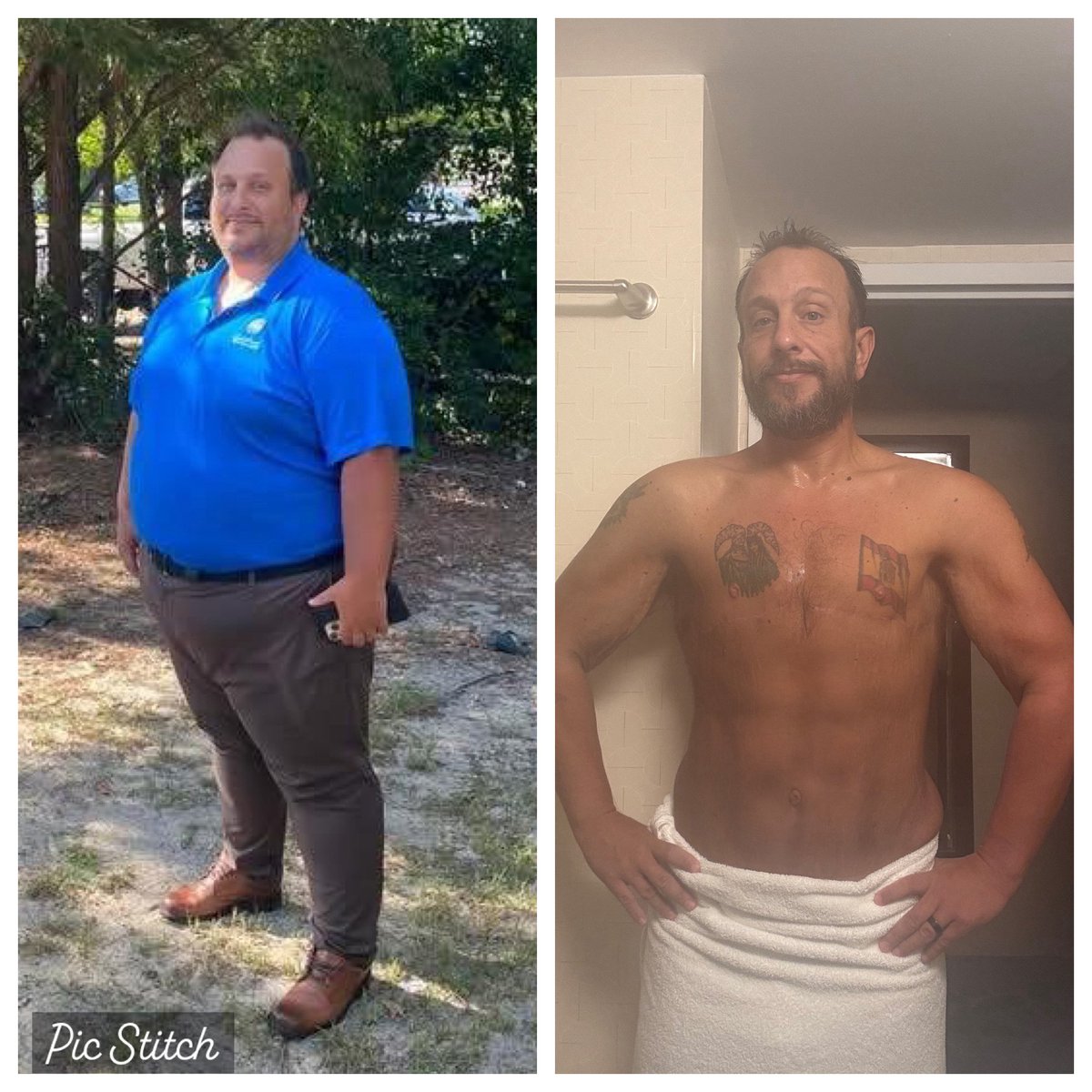 jimi_c_sanchez's tweet photo. 300 pounds down. Crazy two years.

I feel like this deserves a “Weight Loss Five!” ✋😂

What say you, @robertmaschio?

#300PoundsDown #WeightLossJourney https://t.co/Y9hNSBWufu