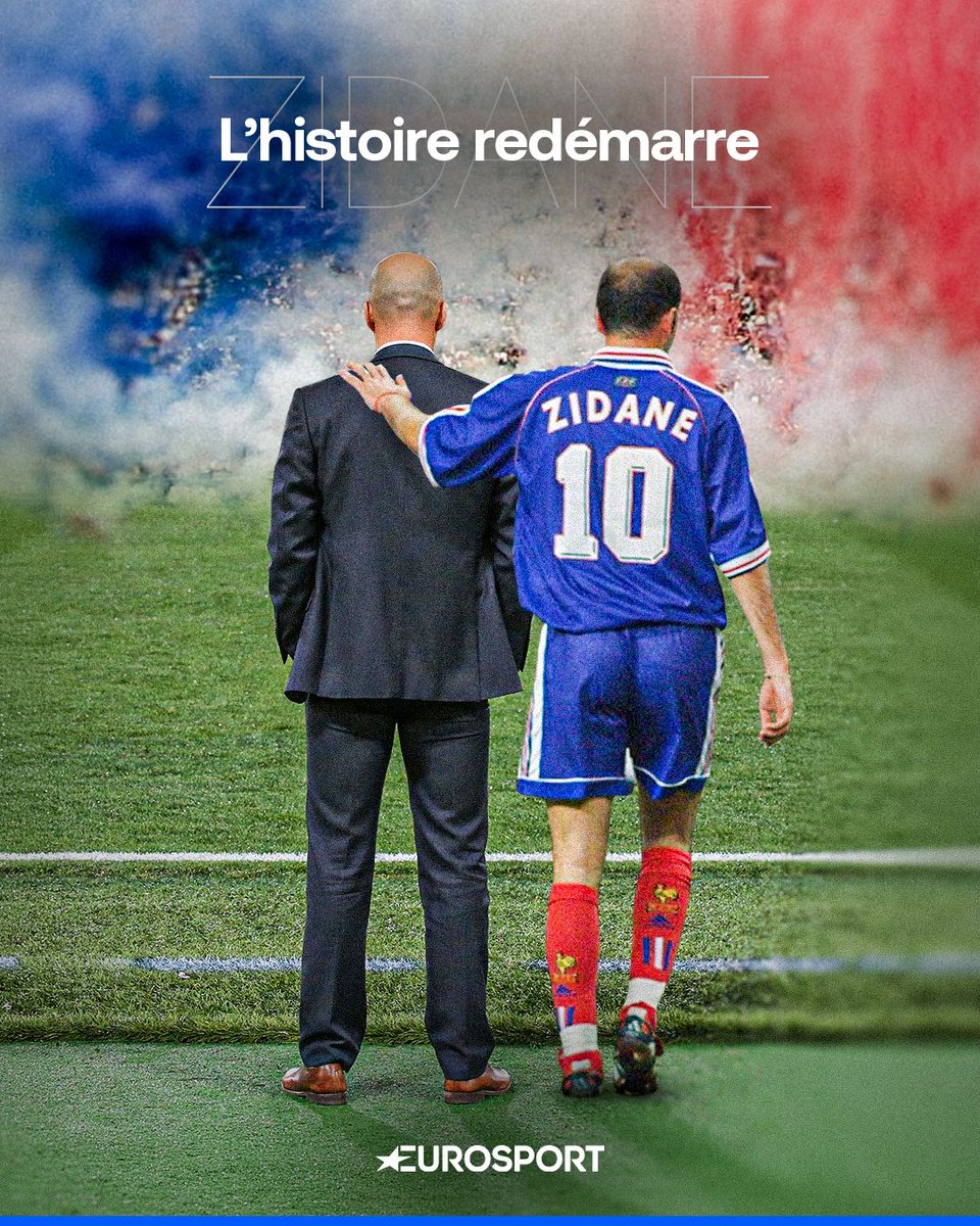 Eurosport_FR's tweet photo. 25 septembre 2026. Turquie-France. Zizou sur le banc 🤩 #TURFRA https://t.co/Qr8Ejx9KjG