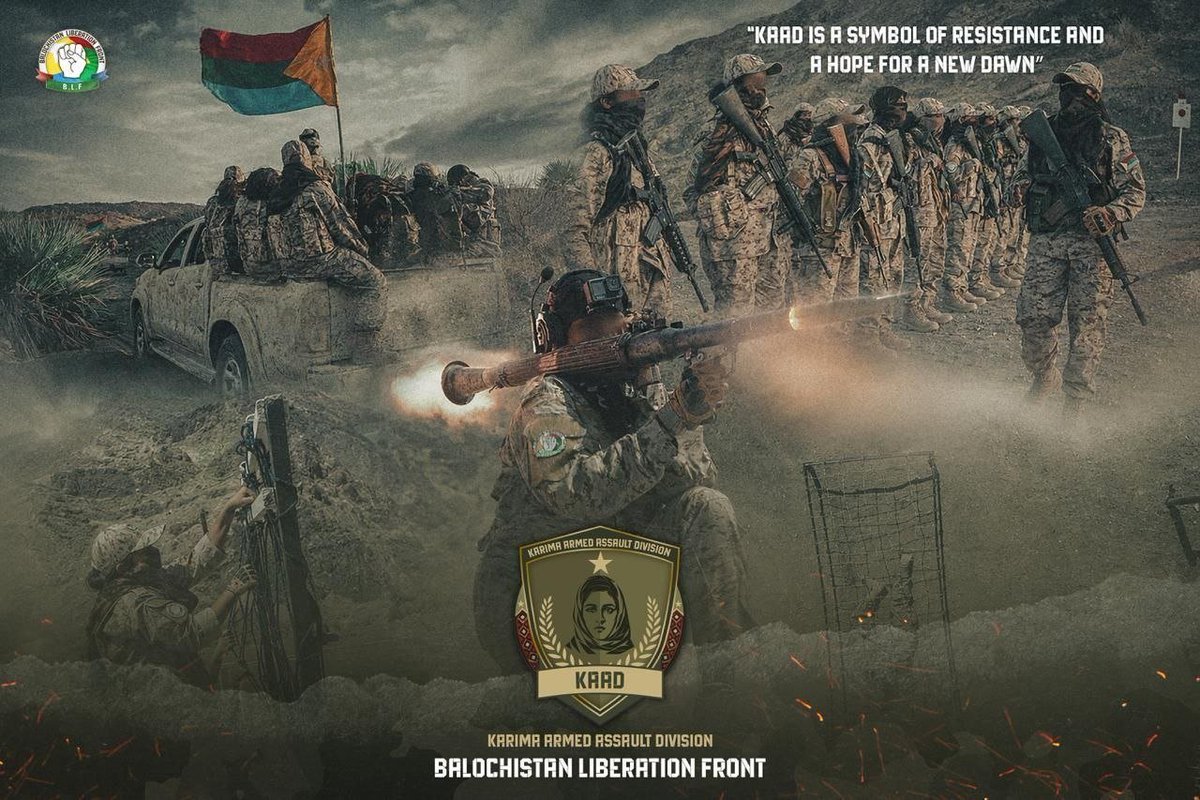 AhsanJunaidAJ's tweet photo. #Manguchar, #Kalat: Banned BLF claimed its newly formed #KAAD carried out today’s attack, alleging multiple military personnel were killed/wounded & 3 vehicles, including an armoured vehicle, destroyed. Independent.
#Balochistan #BLF #SecurityAlert #FrontierFiles https://t.co/lHdgwvVJ4Q