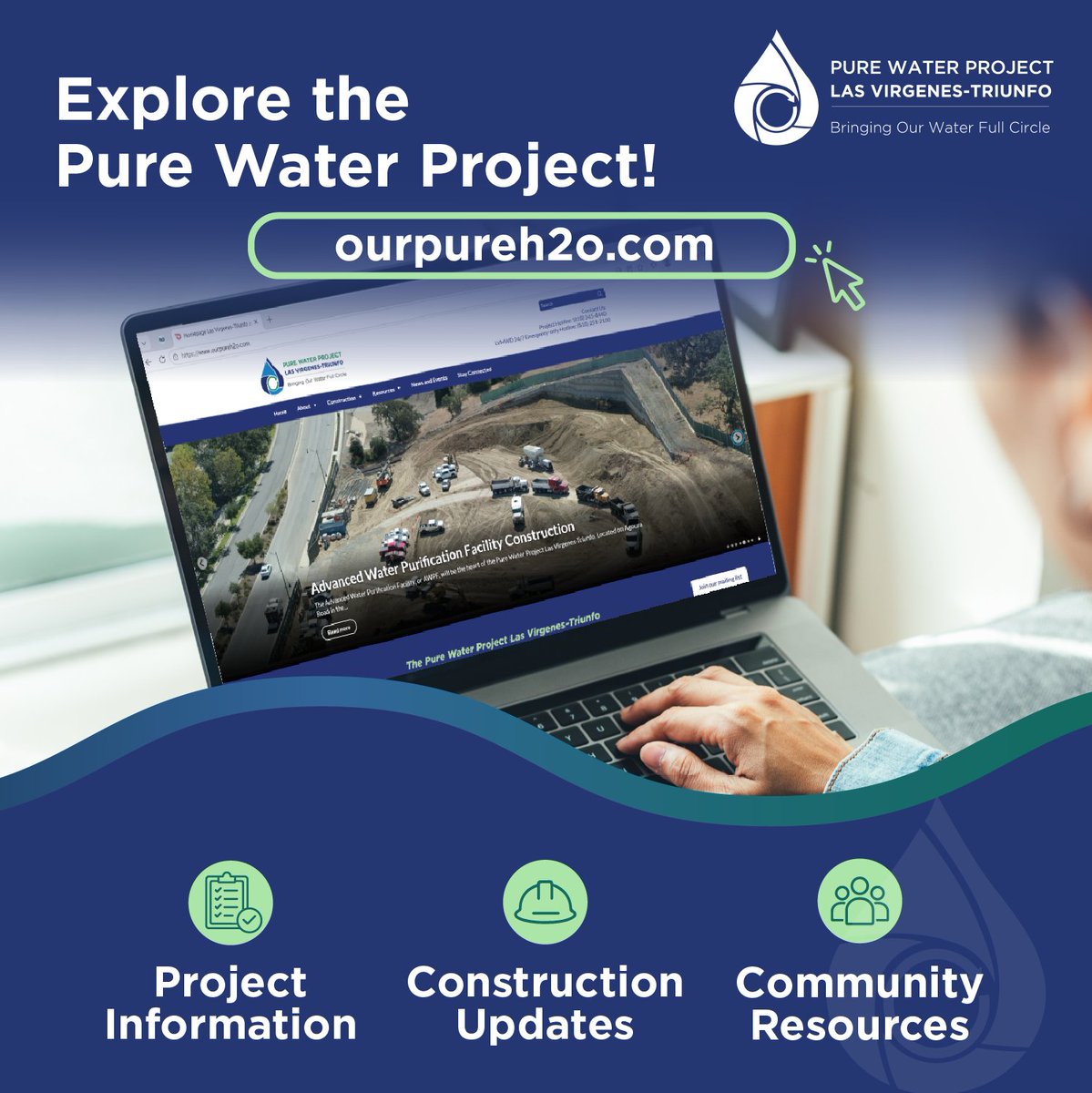 ourpureh2o's tweet photo. Looking for Pure Water Project information in one place?

Visit https://t.co/i2bwPqegYg for up-to-date project and construction activity information, community resources, and upcoming updates. https://t.co/ivGZIFyWe8