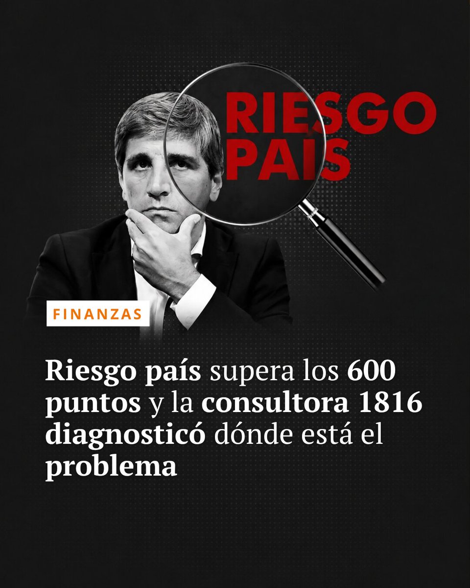 iProfesional's tweet photo. 📈💵 El riesgo país volvió a superar los 600 puntos. El mercado mira las reservas: 1816 estima u$s11.900 millones netos frente a una presión financiera de u$s12.600 millones proyectada para 2027.
👉🏼 https://t.co/2MogRqsnql
#RiesgoPaís #BCRA #Reservas https://t.co/01MYpjvCtK