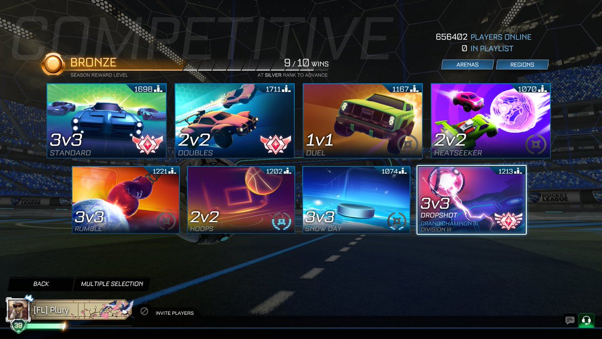 Plurified's tweet photo. why wont I see myself on the dropshot leaderboard ? @RocketLeague @EpicGames https://t.co/erbCggGMIq