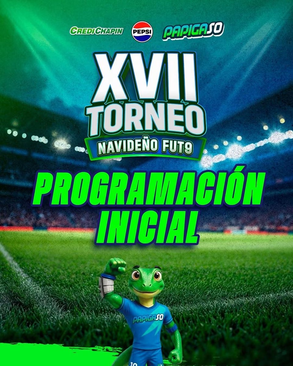 RevistaDigitalJ's tweet photo. ⚽️ TORNEO NAVIDEÑO FUT9 PAPIGASO JUIAPA 2026
Noche mágica este viernes en Papigaso Jutiapa. Finaliza la J1, no te pierdas los juegos con #LosQueSISABENdeDeportes
#RevistaDigitalJutiapa #LosQueSISABENdeDeportes #Navideño26 #Papigaso #CableYES #YTVInter https://t.co/abMnvBdz75