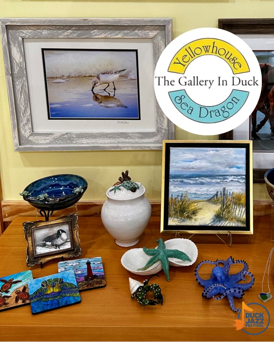 DuckJazzFest's tweet photo. Attention please! 

We’re pleased to welcome SeaDragon &amp; Yellowhouse Gallery as a Quarter Note Sponsor of this year’s Duck Jazz Festival — and we’re grateful to have them supporting the festival for the first time! https://t.co/JAKA9YwDeQ