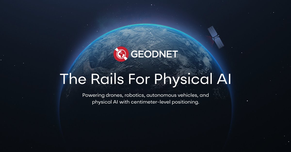 GEODNET's tweet photo. This week wrapped with @perceptroninc AI unveiling Mk1.5 for universal robot and drone control. Good timing, because the last few days already made one thing clear: control is only half the equation.

We talked positioning data for autonomous drones, sim to real for physical AI, and infrastructure held to the same standard as the rest of the stack.

Every one of those conversations comes back to the same gap. Autonomous systems can't act on what they can't measure.

That's the layer @GEODNET builds. Centimeter level positioning for every drone, robot, and autonomous vehicle running the next generation of control stacks.

The Rails For Physical AI.

#PhysicalAI
