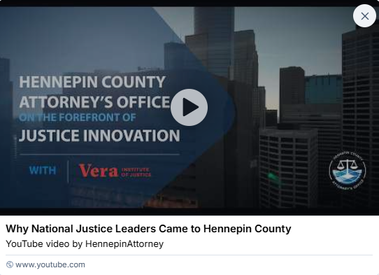 HennepinAtty's tweet photo. The Vera Institute of Justice brought national leaders to Minnesota this past June for conversations around innovation, research, and more effective approaches to justice.

Tune in to this video to learn more about key takeaways from our time together:

https://t.co/DbZQEjigAh https://t.co/sp2fTtfoxu