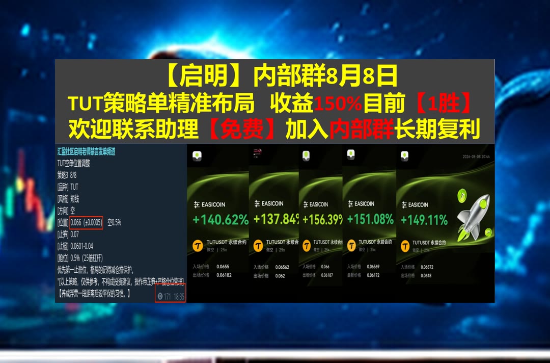 BrendanAmenas's tweet photo. Never deter till tomorrow that which you can do today.
想持续跟踪短线？每日更新行情观点。吸筹🔊平台币⌚维客反💿数字分身
POL🙄TIBBIR👓渲染币🐱贵金属
比特币 以太坊 币圈 免费合约跟单社区👉 【主页简介】 👈 https://t.co/lgoQuhvcuI