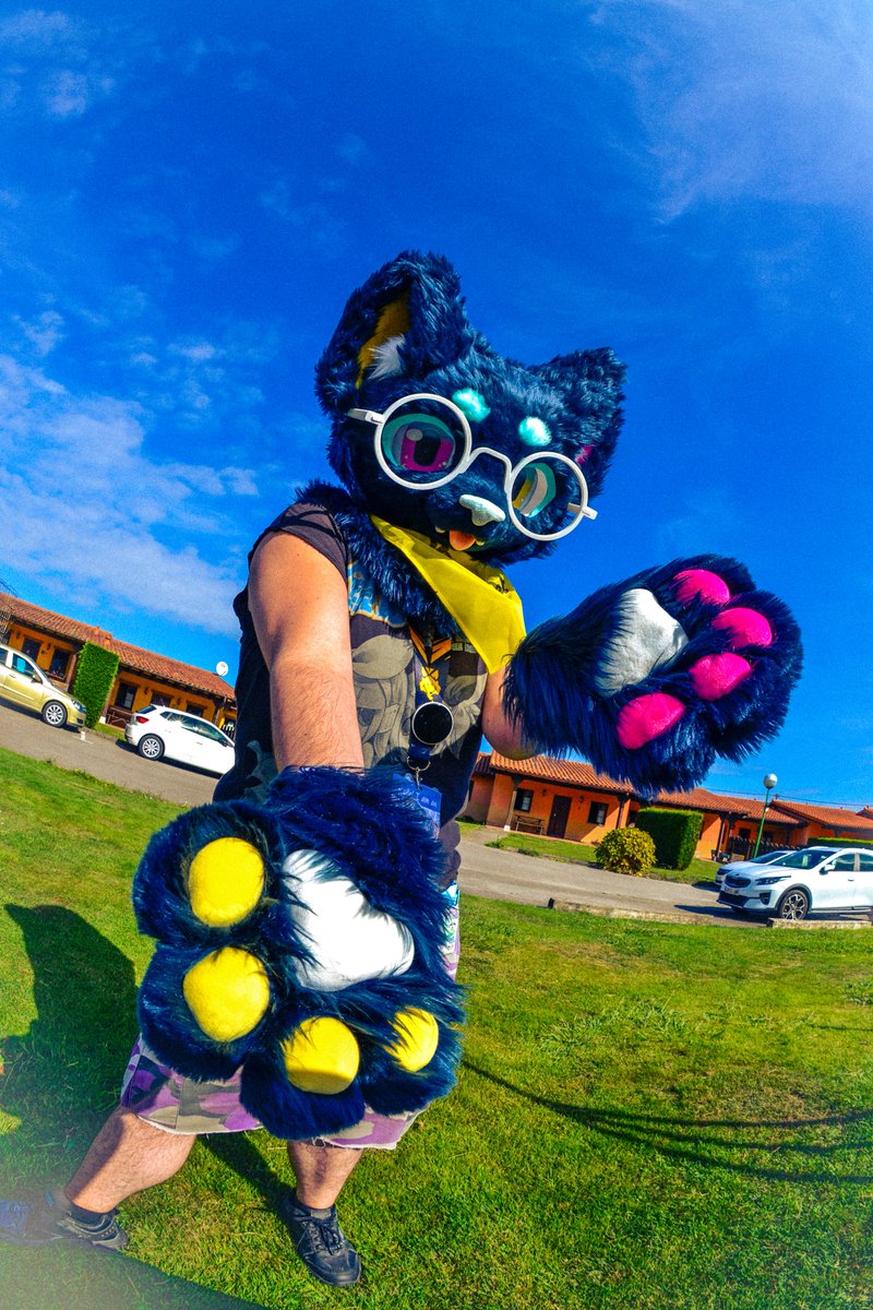 Purrint_es's tweet photo. We're having an amazing #FursuitFriday at @AsFurMeet, meeting and reuniting with so many friendly furs, it's so much fun 🩵🩷💛🖤

📸 @FurFurDwagon
🪡 @MeeMonsterFur https://t.co/1Hit4XAvsE