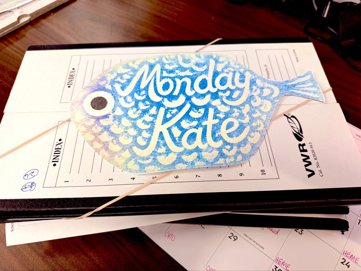 PathologyKate's tweet photo. Does anyone else use cardboard fish to organize their work day? #Friday https://t.co/dFrVd77Etw