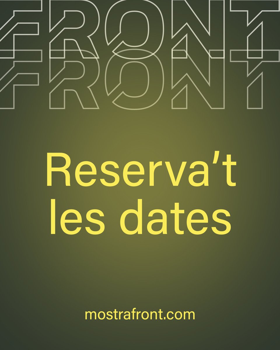 MostraFront's tweet photo. 💥 Reserva't les dates!  🎞️ Torna @MostraFront. Del 6 al 14 de novembre, cinema d'autor i crític a Roquetes, Tortosa i Amposta. Per reivindicar una mirada humana i contemporània sobre conflictes locals i globals, la memòria històrica i democràtica. 

📲 https://t.co/Q3O5gN00t2 https://t.co/TbOfSIttlq