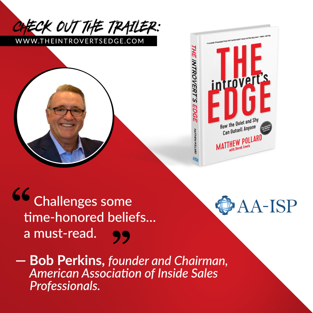 MatthewPollard_'s tweet photo. Thrilled to receive this endorsement from master salesperson and Inside Sales authority @rperk10 of @AA_ISP. Kind words from a true pro! #introvert #business
https://t.co/MTuHuwdPxL <--Check out the trailer @harpercollins @hcleadership https://t.co/laGVyX5Z7H