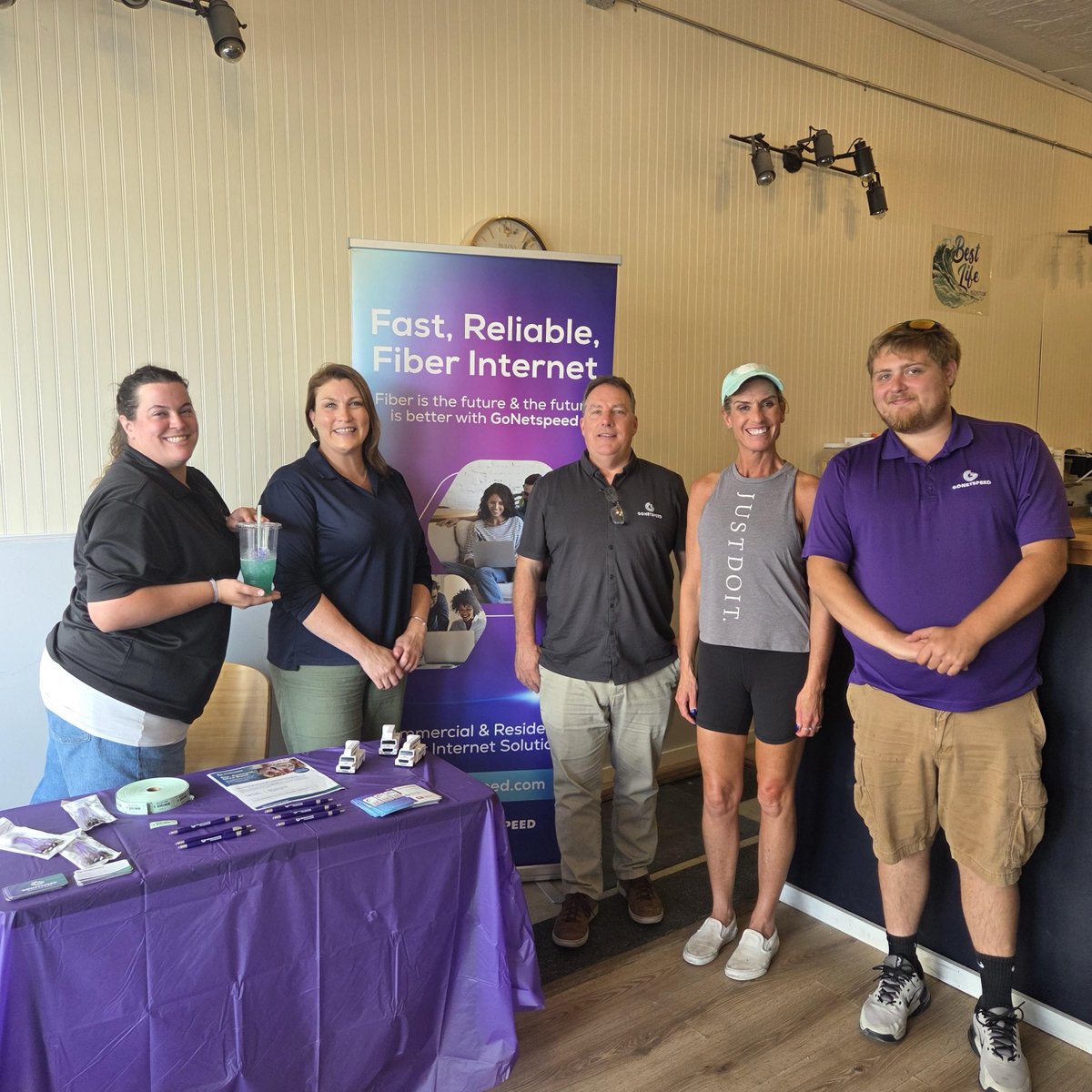 GoNetspeed's tweet photo. Here are some pics from a recent commercial pop up event attended by GoNetspeed associates, Jocelyn, Niki, Jake, Jaden, and Chris with Best Life Nutrition in Augusta. Best Life made a custom GoNetspeed drink, the Gusta Giiga Sip! https://t.co/u90cHY8UCz