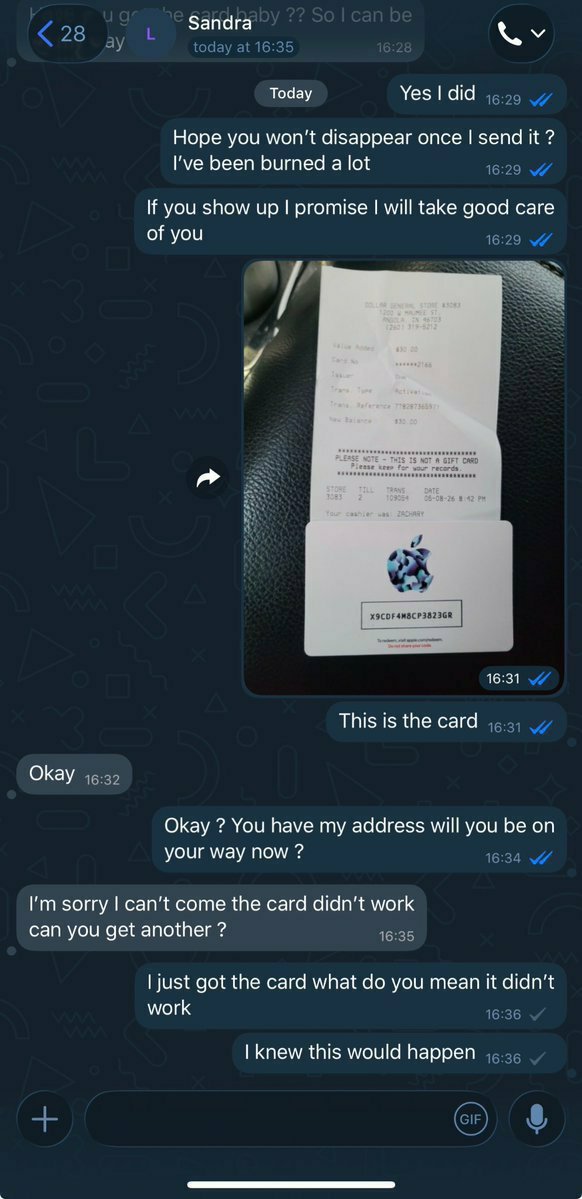 sweetAnavljr's tweet photo. I got scammed $500
Are you real??? https://t.co/fAEEmU8skI