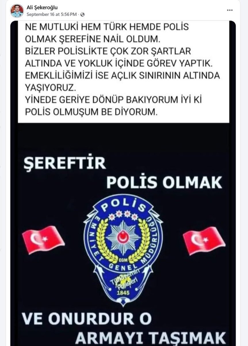 polissorunlar's tweet photo. Bugün AYM önünde emeklilerin protesto gösterilerinde yaşamını sonlandıran emekli polisimizin son günlerde Facebook sayfasında yaptığı paylaşımlar.

Allah taksiratını affetsin.
#Polis https://t.co/oSmvEso6pu