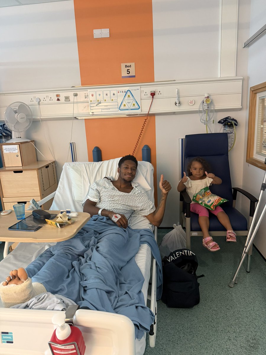 DarnellGoather7's tweet photo. Surgery done and the hard work really starts. I say it a lot but thank you for all he support I have received in making this happen. Next stage rest and rehab then back stronger than ever. 
Everything from here on out will go towards my rehab so sharing still means the world❤️ https://t.co/xvx0fJKwfY