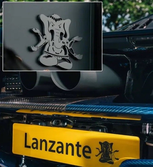 whyogace's tweet photo. A British hypercar is the last place you’d expect to see ancient spirituality. Yet,  #Lanzante vehicle features a Lord #Ganesha crest. 

The idea came from #Beatles guitarist George Harrison, who suggested it to  Paul Lanzante as the ultimate symbol. https://t.co/tp0Rou0ZQ4