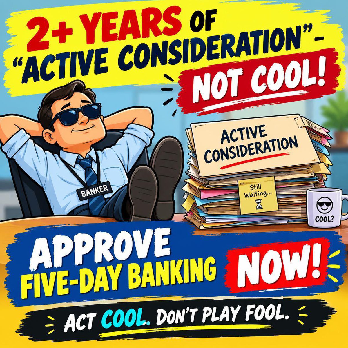 NigamBrahmbhatt's tweet photo. When there is no timeline, there must be no dilution of our resolve.

The message from the Comrades is clear:
5-Day Banking must be implemented without further delay.

28–30 September 2026 — let our unity, discipline and determination speak.

One demand. One voice. One united struggle.

#5DayBankingNow #PSUBanks #UFBU #AIBOC #FBOIOA
@fboioa_india @nilesh_pawar15 @aiboc_in @UFBUIndia