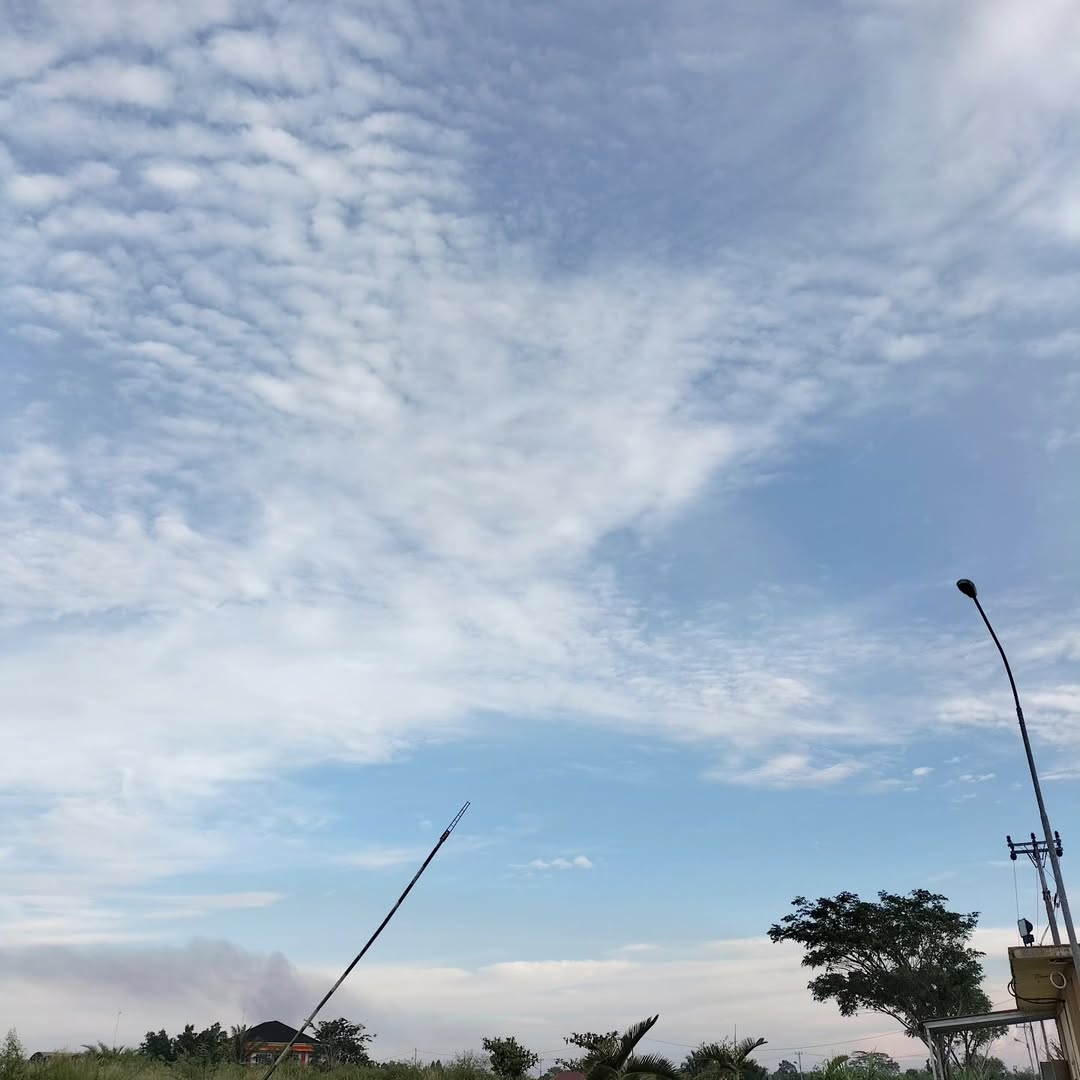 CharlesGeras's tweet photo. Jogging beneath a baby-blue sky. https://t.co/onvCclWCHm