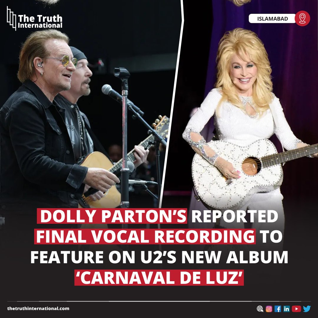 ttimagazine's tweet photo. Dolly Parton’s Reported Final Vocal Recording to Feature on U2’s New Album ‘Carnaval De Luz’

FOR FURTHER DETAILS: https://t.co/LANHD6tLFU

#DollyParton #Reported #Final #Vocal #Recording #Feature #U2s #NewAlbum  #CarnavalDeLuz #TTI https://t.co/TCFk8mvYA0