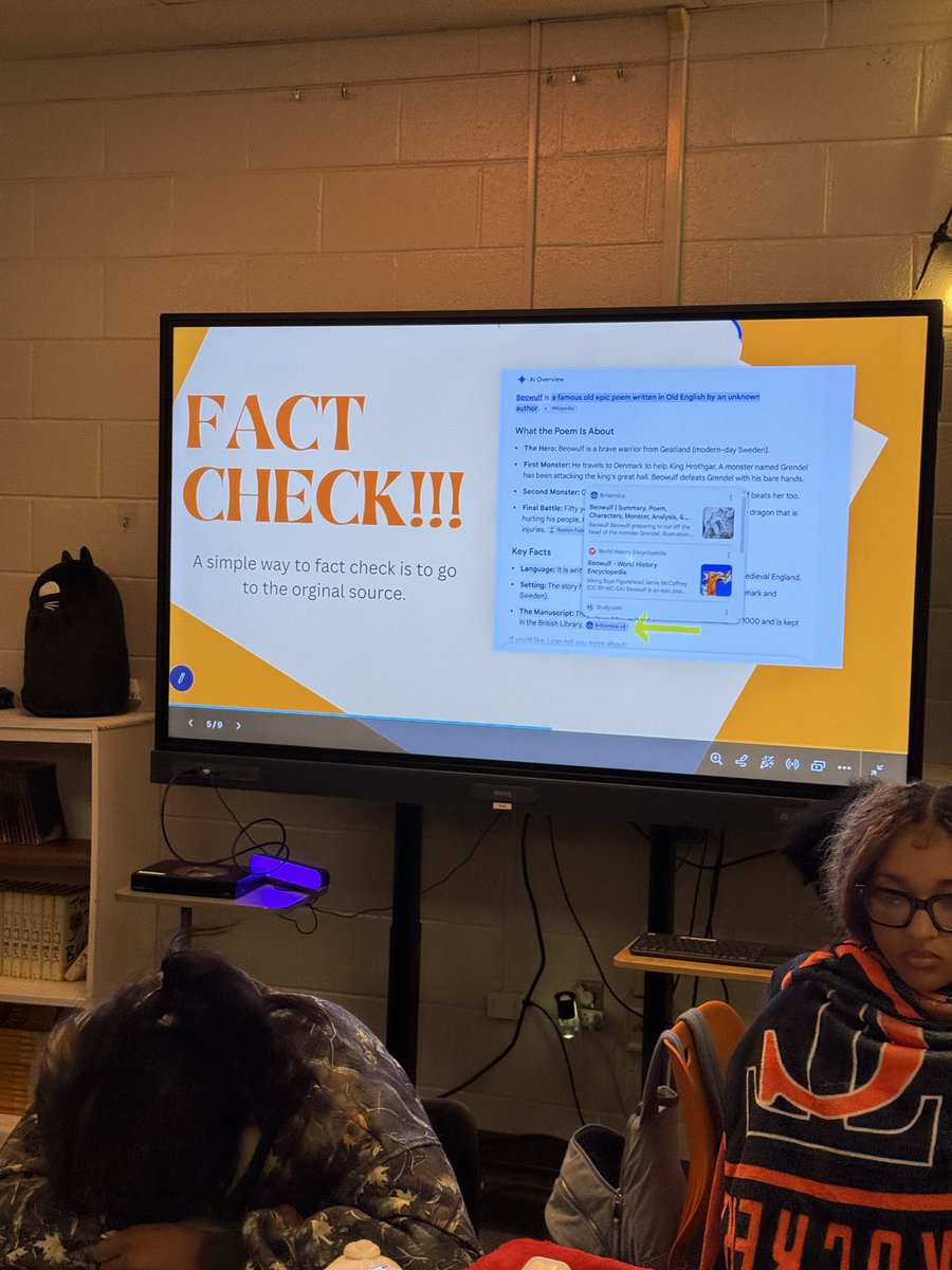 amyeich_TRT's tweet photo. We put AI in the copilot seat for Ms. Bowman’s Beowulf unit.🛡️Using AI as a collaborator showed us how tech can refine student work while proving that human critical thinking still rules the hall. 🏰🤖@jennthomas75 @PrincipalBrandi @gochurchland https://t.co/FVgR562WVJ