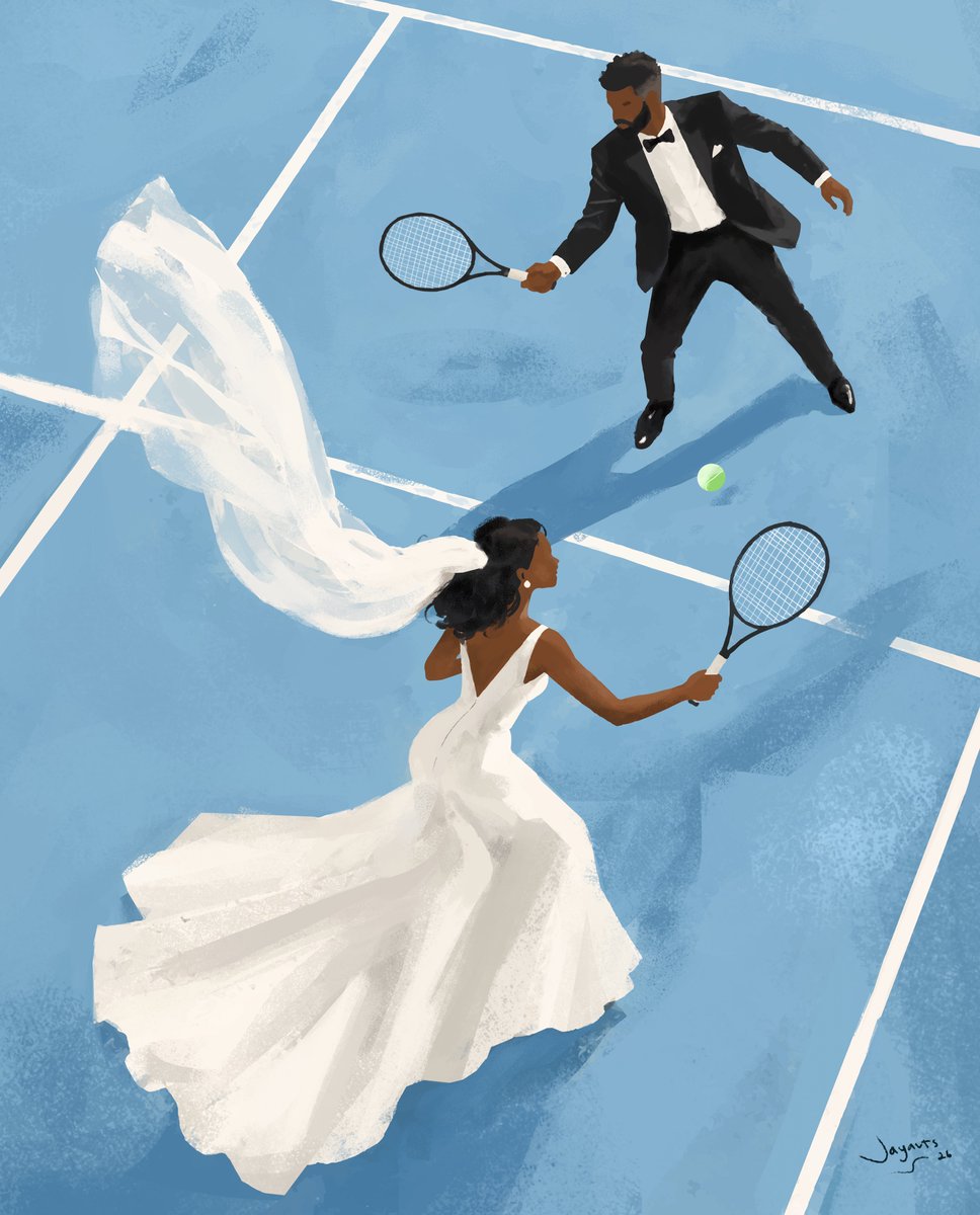therealJayarts's tweet photo. Lovers Court 💍👰🏾🤵🏾‍♂️🎾✨
My new painting! https://t.co/dbRsF1vEJ7