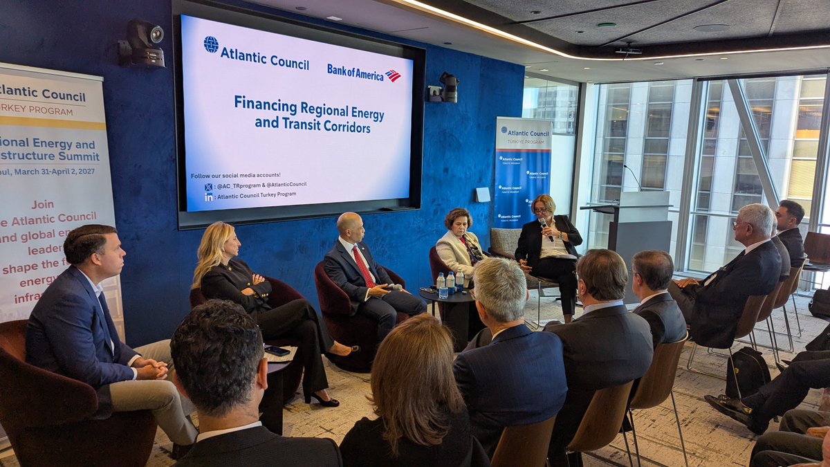 AC_TRprogram's tweet photo. It was a busy and productive week in New York for the @AtlanticCouncil Turkey Program.

Over three days, we hosted four events bringing together senior government officials, as well as private sector leaders from across the region.

Here’s a look back at the week👇 https://t.co/4kE95YL6gO
