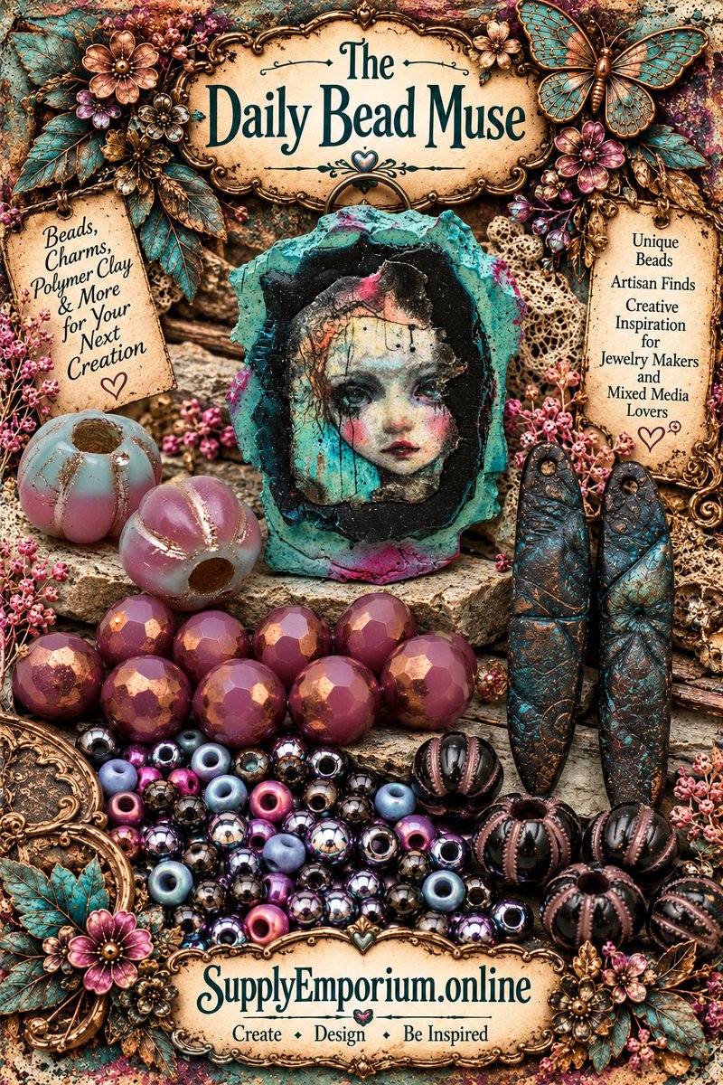 teribears's tweet photo. Something followed the jellyfish home… 🪼🔮🩵
And judging by her expression, she’s been expecting us. 😏
Meet today’s mysterious beauty in The Daily Bead Muse at https://t.co/r93ZdeNgWb. 🌊📿
#DailyBeadMuse #BeadInspiration #JewelryMaking #PolymerClay https://t.co/o0e4lDj8aH