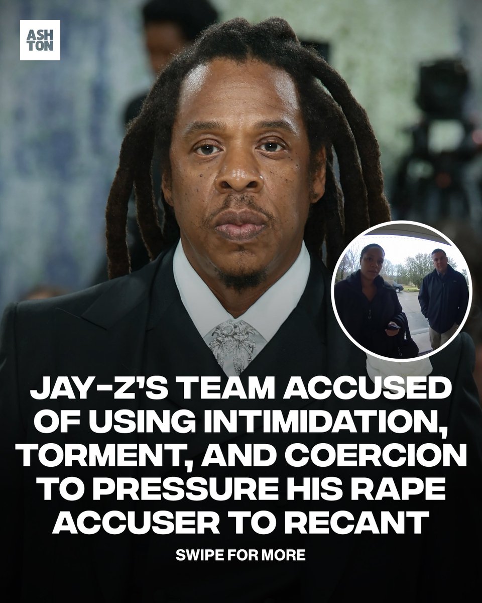 ayywalker's tweet photo. Jay-Z reportedly sent private investigators to his rape accuser’s home to intimidate, harass, and coerce her into recanting her story.

Using fear tactics to pressure alleged victims into recanting their story is sick and it’s not surprising coming from Jay-Z and his team. https://t.co/KiAIIZCLIP