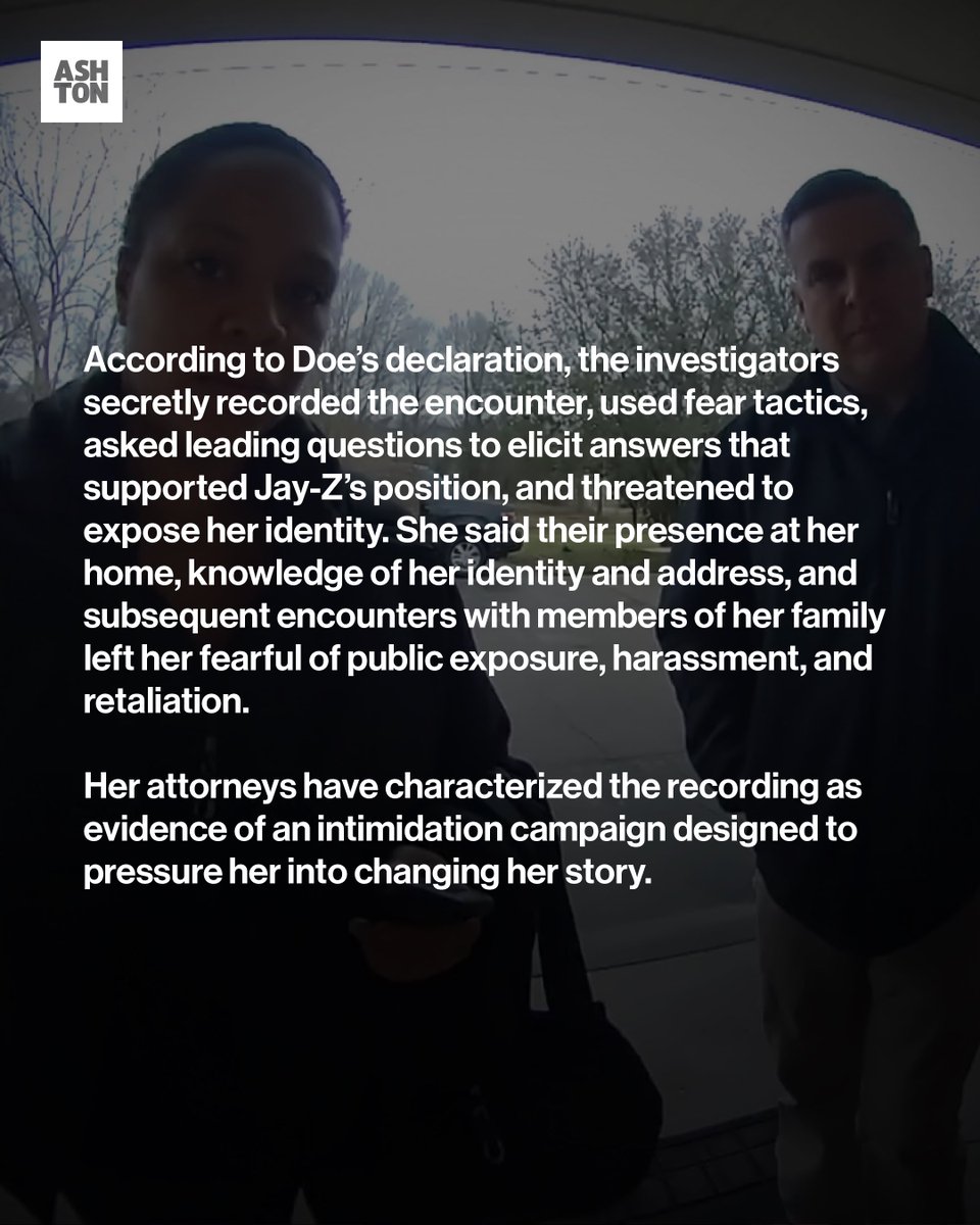 ayywalker's tweet photo. Jay-Z reportedly sent private investigators to his rape accuser’s home to intimidate, harass, and coerce her into recanting her story.

Using fear tactics to pressure alleged victims into recanting their story is sick and it’s not surprising coming from Jay-Z and his team. https://t.co/KiAIIZCLIP