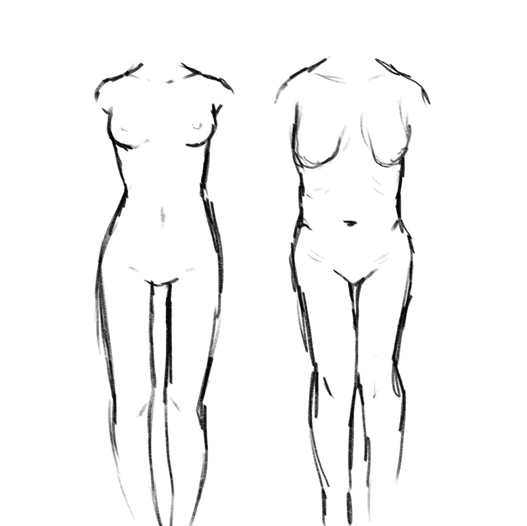 buttonsized's tweet photo. does anyone else have the fear and somewhat certainty that when they lose weight and become underweight they wont look all soft and petite and feminine but instead ,,, sketch as reference https://t.co/1cwxaHU0D6