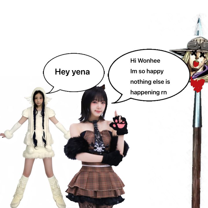 pixelwavv's tweet photo. New work took me like 5s I was lazy 
Wonhee yena convo https://t.co/uJ3eloVDD3
