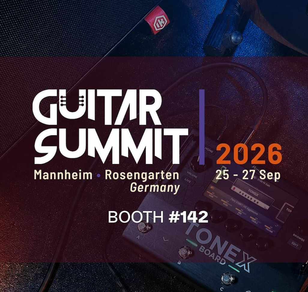 ikmultimedia's tweet photo. We’re at Guitar Summit 2026 in Mannheim! 🎸

Come visit IK Multimedia at Booth #142, get hands-on with the new TONEX Board, explore the latest IK guitar gear, and get expert advice for your rig.

https://t.co/Z6qKOsUFE2

#GuitarSummit #TONEX #TONEXBoard #IKMultimedia https://t.co/t2jBMz8HKm