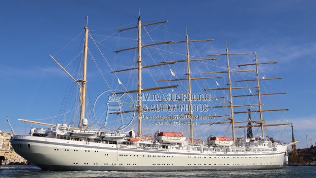 Shipguru's tweet photo. #teasingimages of the #recentlysold #110millioneuros #sailcruiseship #GOLDEN_HORIZON #Entering #grandharbourmalta during her #maidencall bound to #PalumboMaltaShipyard - 25.09.2026 - https://t.co/uAH1qB1RZf -NO PHOTOS can be used or manipulated without our permission @CruiseHive https://t.co/spxkEWIuXC