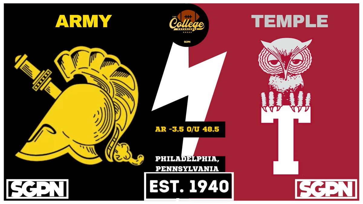 TCEonSGPN's tweet photo. We got a classic Nor'easter going on at the Link in Philly kicking off in 90 minutes. Series goes back 86 years. 

Who you got and score prediction? 

btw lets sprinkle this.
Ajani Sheppard First TD at +1200 

#TempleOwls #ArmyFootball #CFB #CollegeFootball https://t.co/yIr3CUryvC