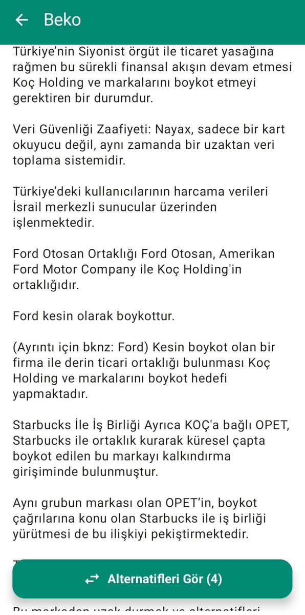 kuracdu's tweet photo. @HurmaEdit Riyakar.Madem soykırımı desteklemiyor İsrail'in yaptığını yanlış buluyor neden firma kazançlarını İsraille paylaşıyor ve ortaklık içinde
Sadece ülkemizdeki insanlar firmalarının ürünlerini boykot etmeye başladığı ve kaybettigi için 3 kuruş para için konuşuyor Artık millet uyandı https://t.co/PCmU8qBQ2T