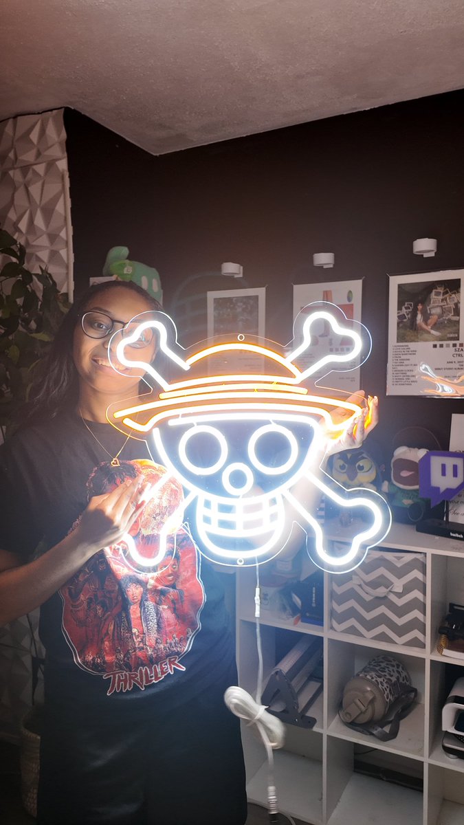 daylohyo's tweet photo. hello! can i have your attention? i made a one piece neon sign https://t.co/bdRwfWZdJf