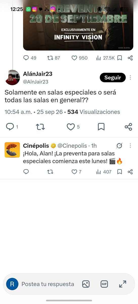 DaynnRicardo's tweet photo. @AlnJair23 @MarvelSpoiler Me temo que ya modificaron el comentario, Alán. https://t.co/QrzKdw4PIY